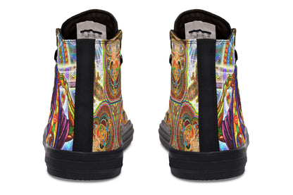 "Messeges From A Healing Fractal Dimention" High Tops