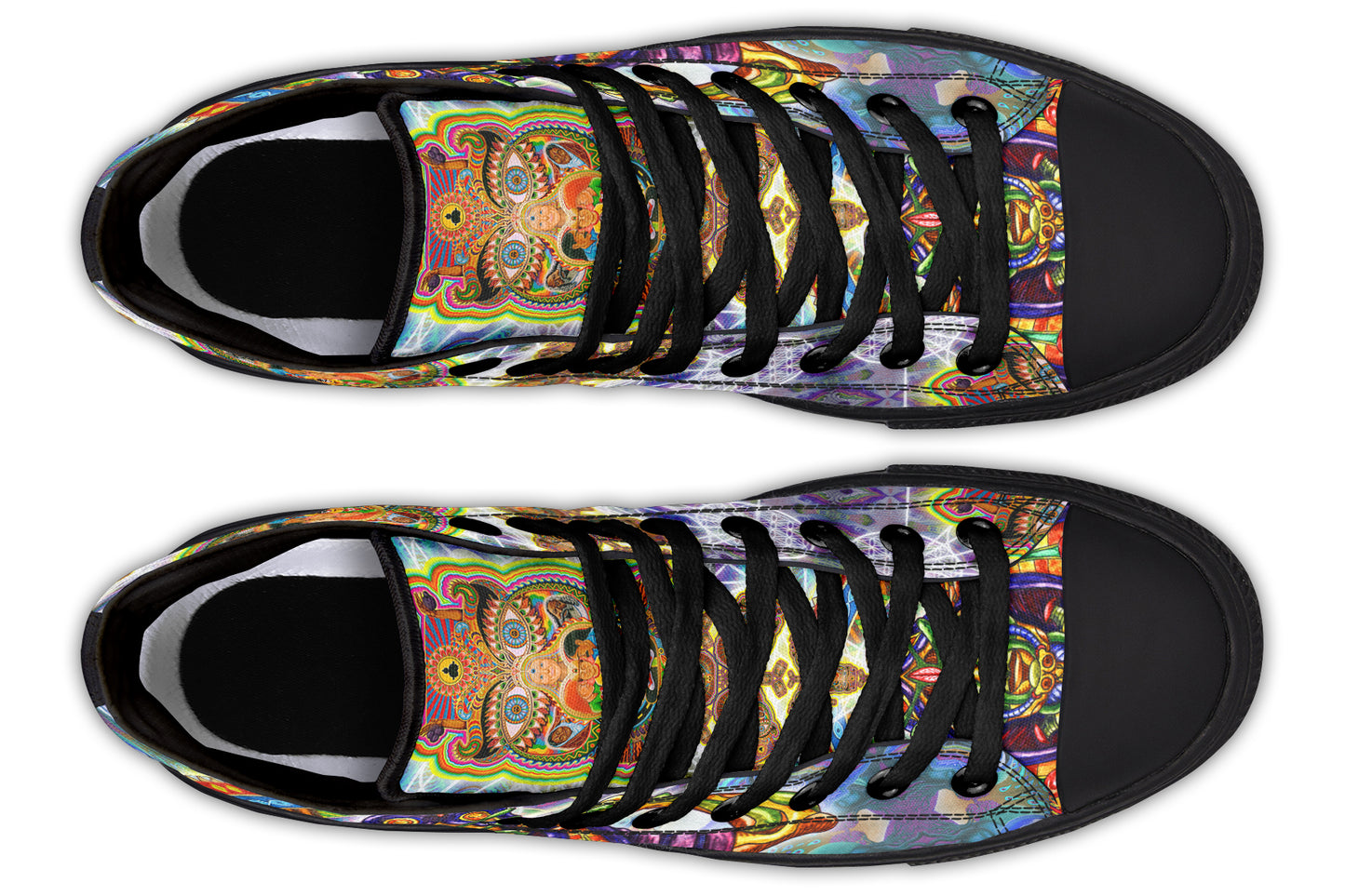 "Messeges From A Healing Fractal Dimention" High Tops