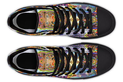 "Messeges From A Healing Fractal Dimention" High Tops