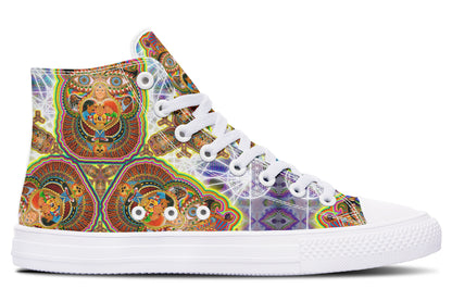 "Messeges From A Healing Fractal Dimention" High Tops