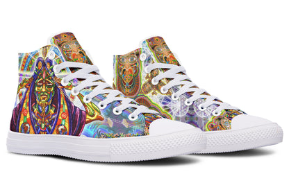 "Messeges From A Healing Fractal Dimention" High Tops