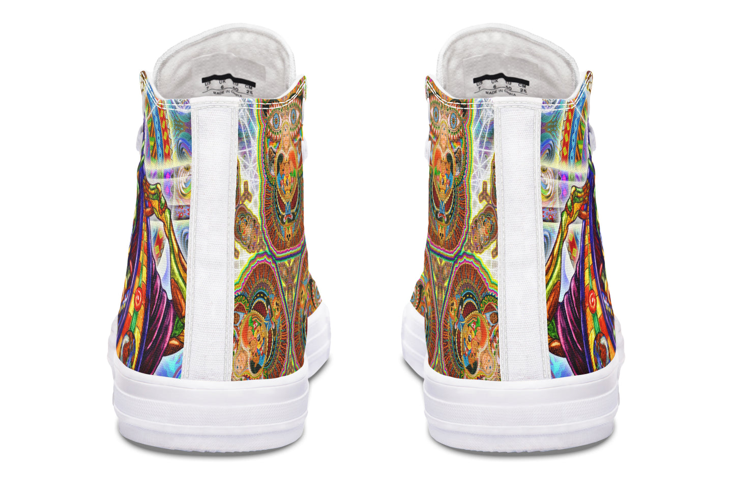 "Messeges From A Healing Fractal Dimention" High Tops