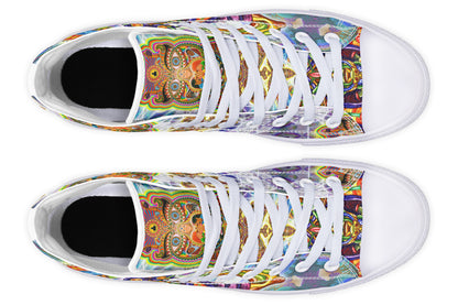 "Messeges From A Healing Fractal Dimention" High Tops