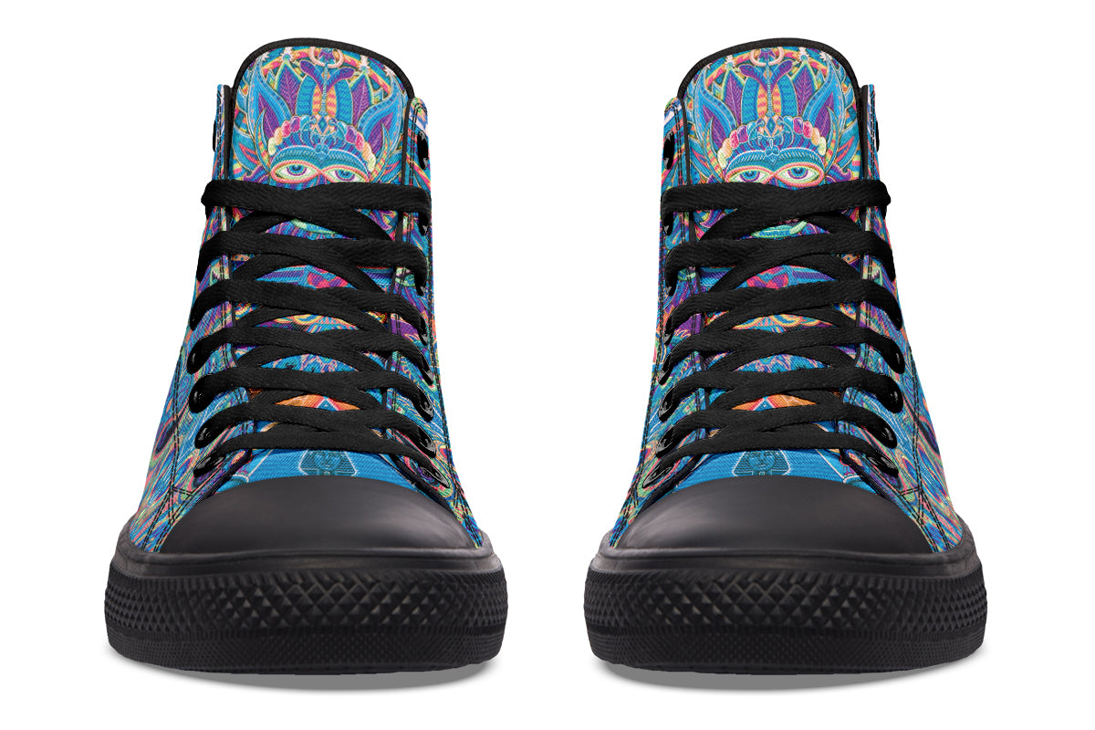 "Neo Human Pattern Inverted" High Tops