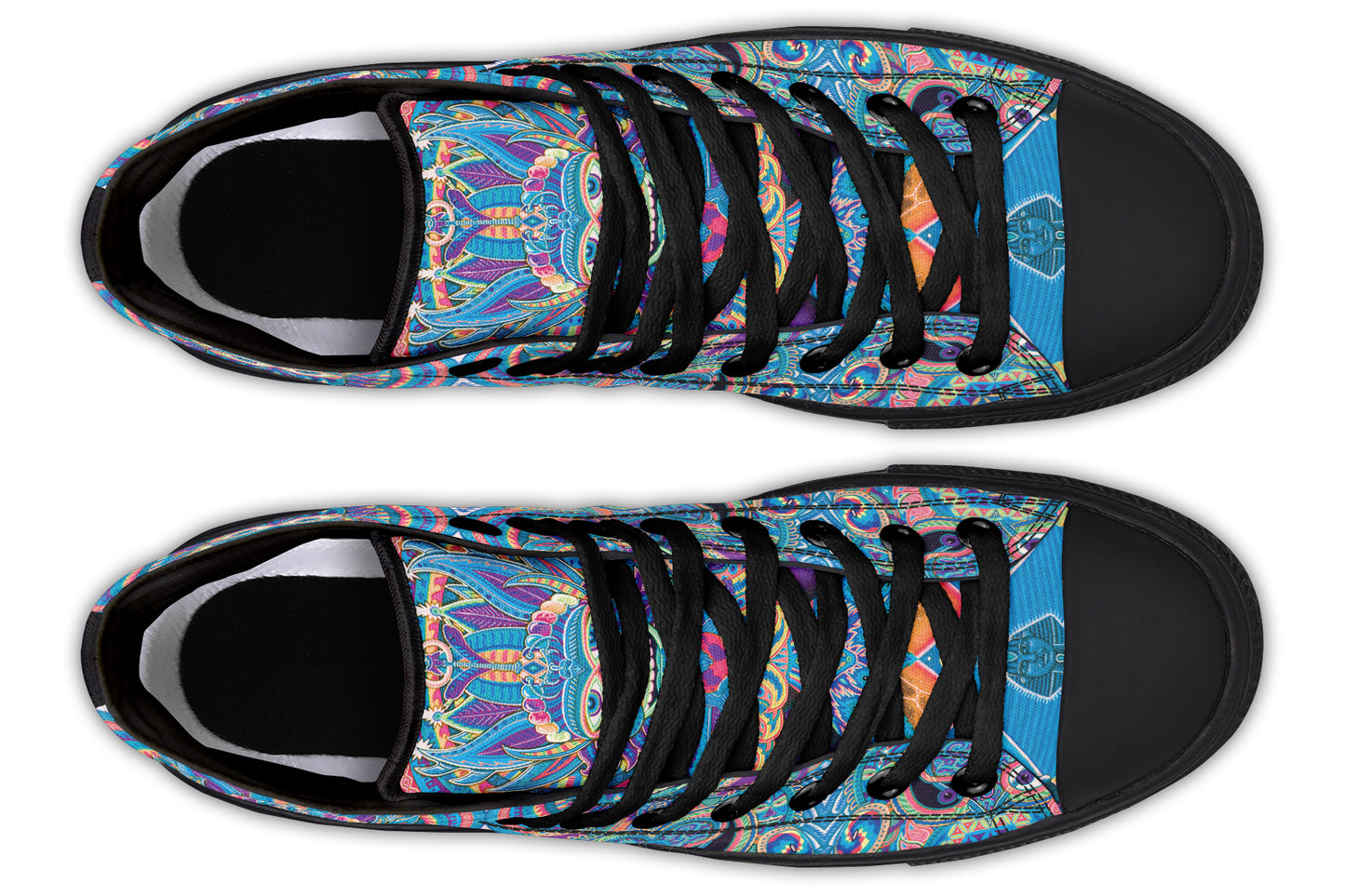 "Neo Human Pattern Inverted" High Tops
