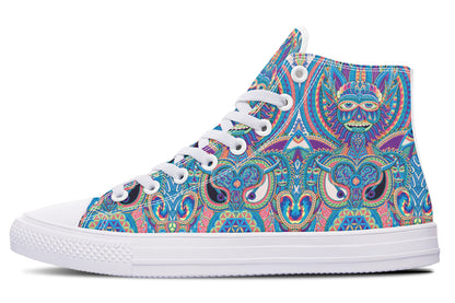 "Neo Human Pattern Inverted" High Tops