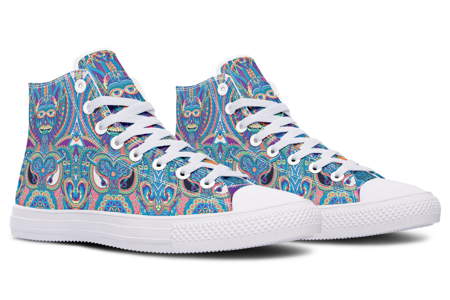 "Neo Human Pattern Inverted" High Tops