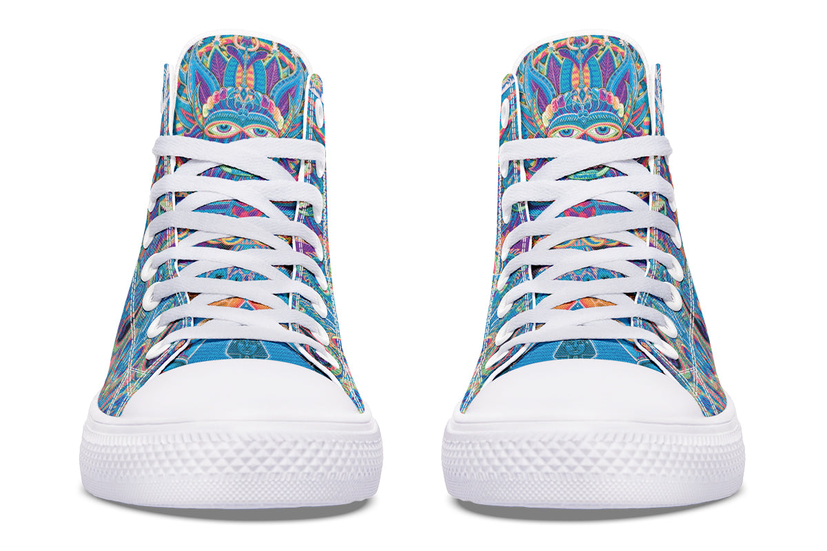 "Neo Human Pattern Inverted" High Tops