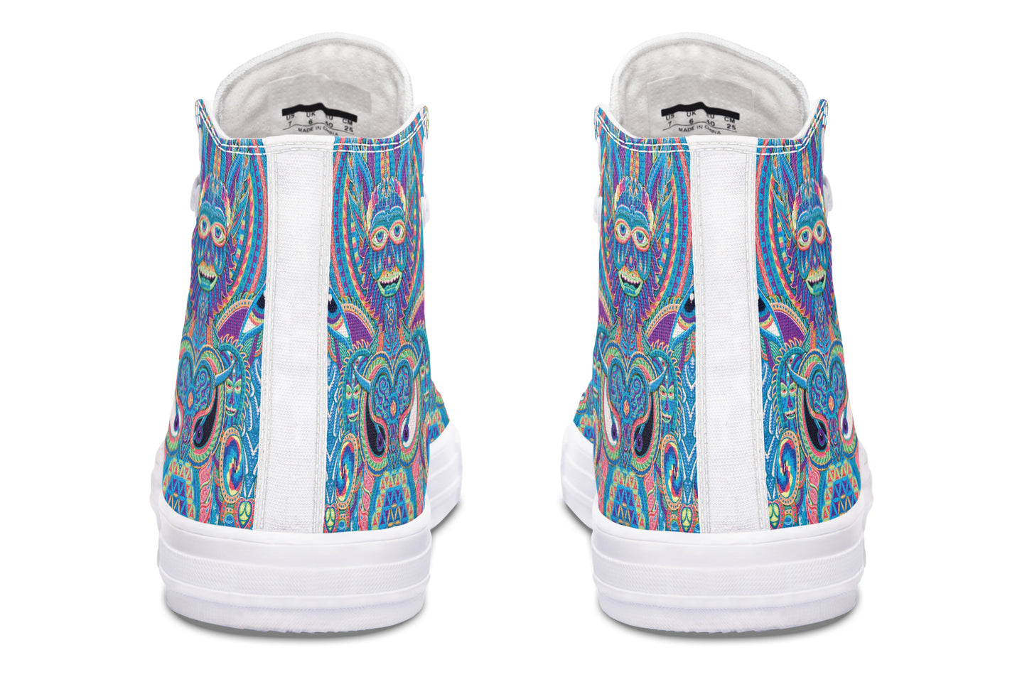 "Neo Human Pattern Inverted" High Tops
