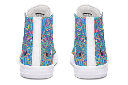 "Neo Human Pattern Inverted" High Tops