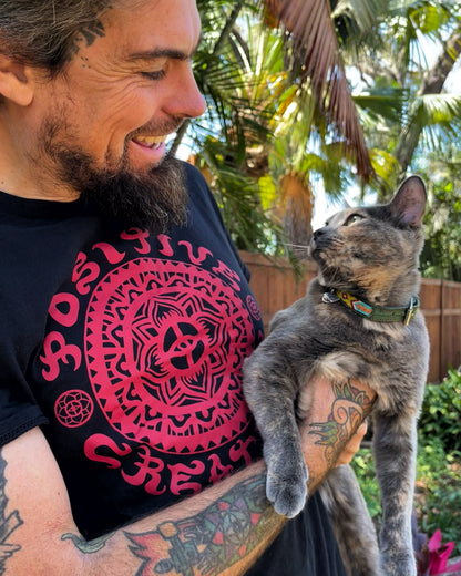 "Positive Creations" Mandala Screen Print T-shirt