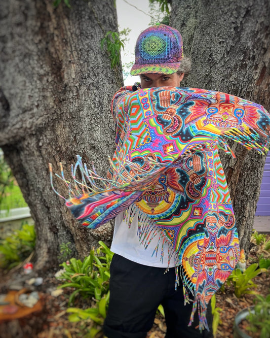 "Jai Ganesha - Vajra Remix" Reversible Pashmina