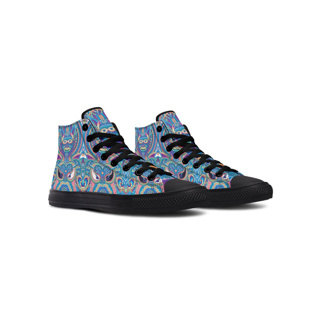 "Neo Human Pattern Inverted" High Tops