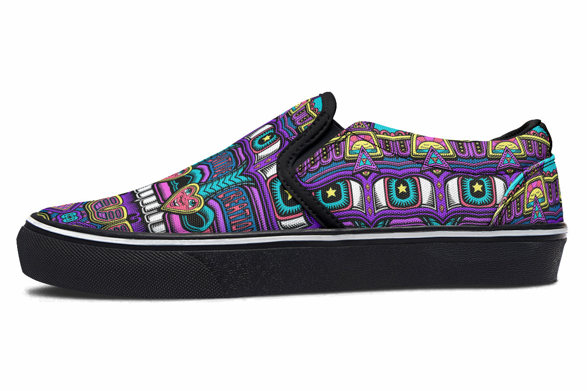 "Mega Tribal Can" Slipons