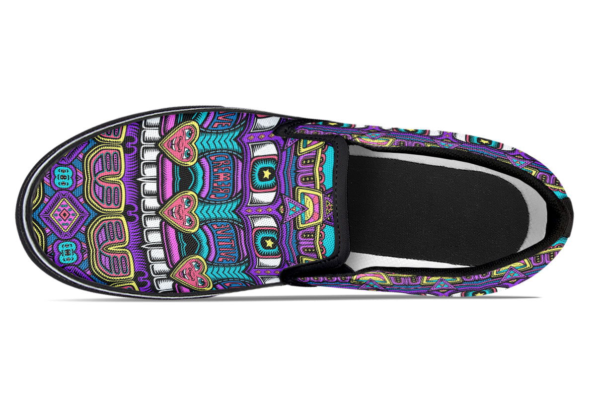 "Mega Tribal Can" Slipons