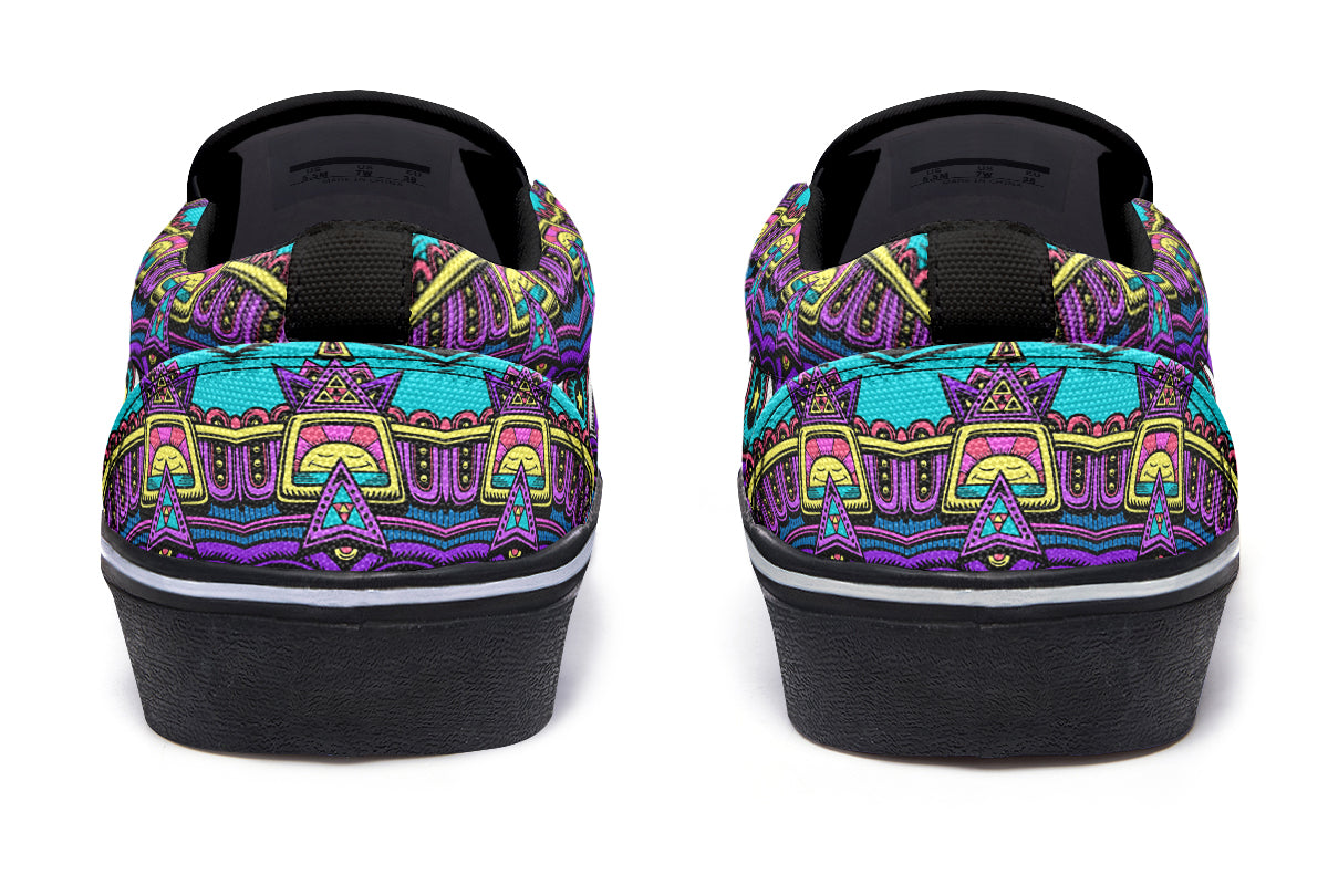 "Mega Tribal Can" Slipons