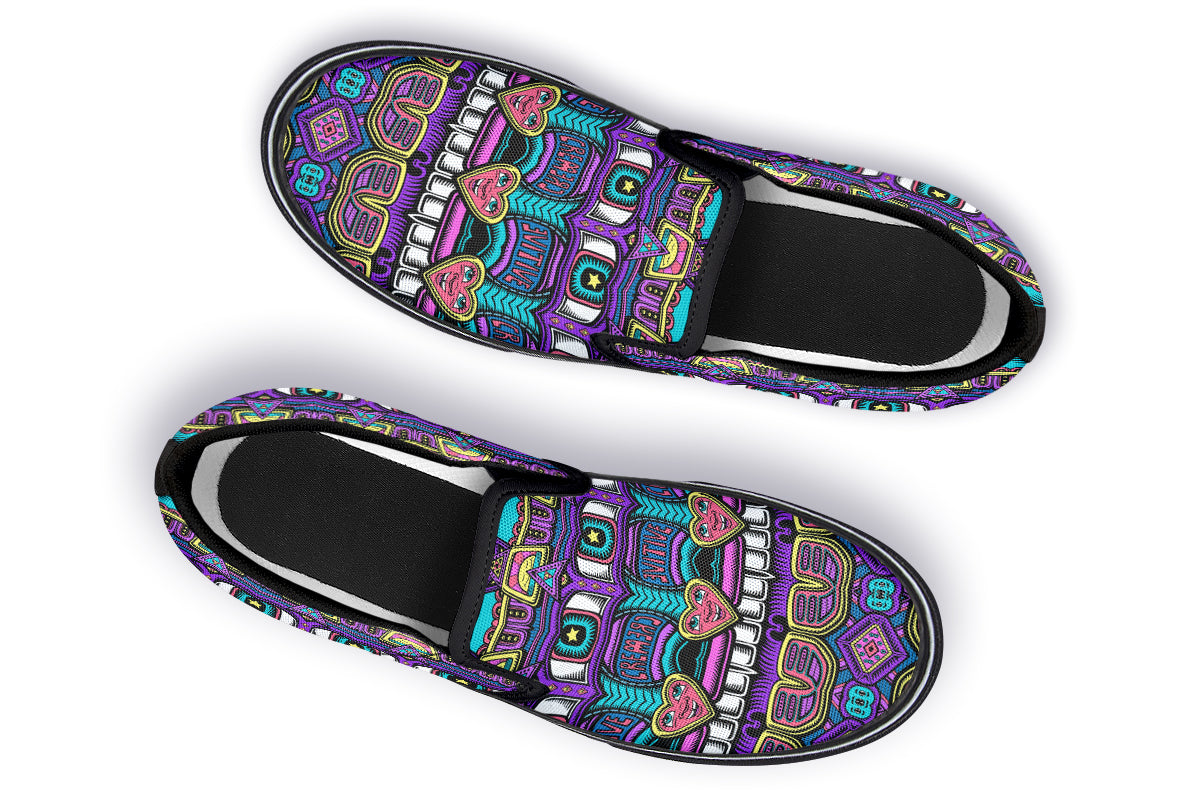 "Mega Tribal Can" Slipons