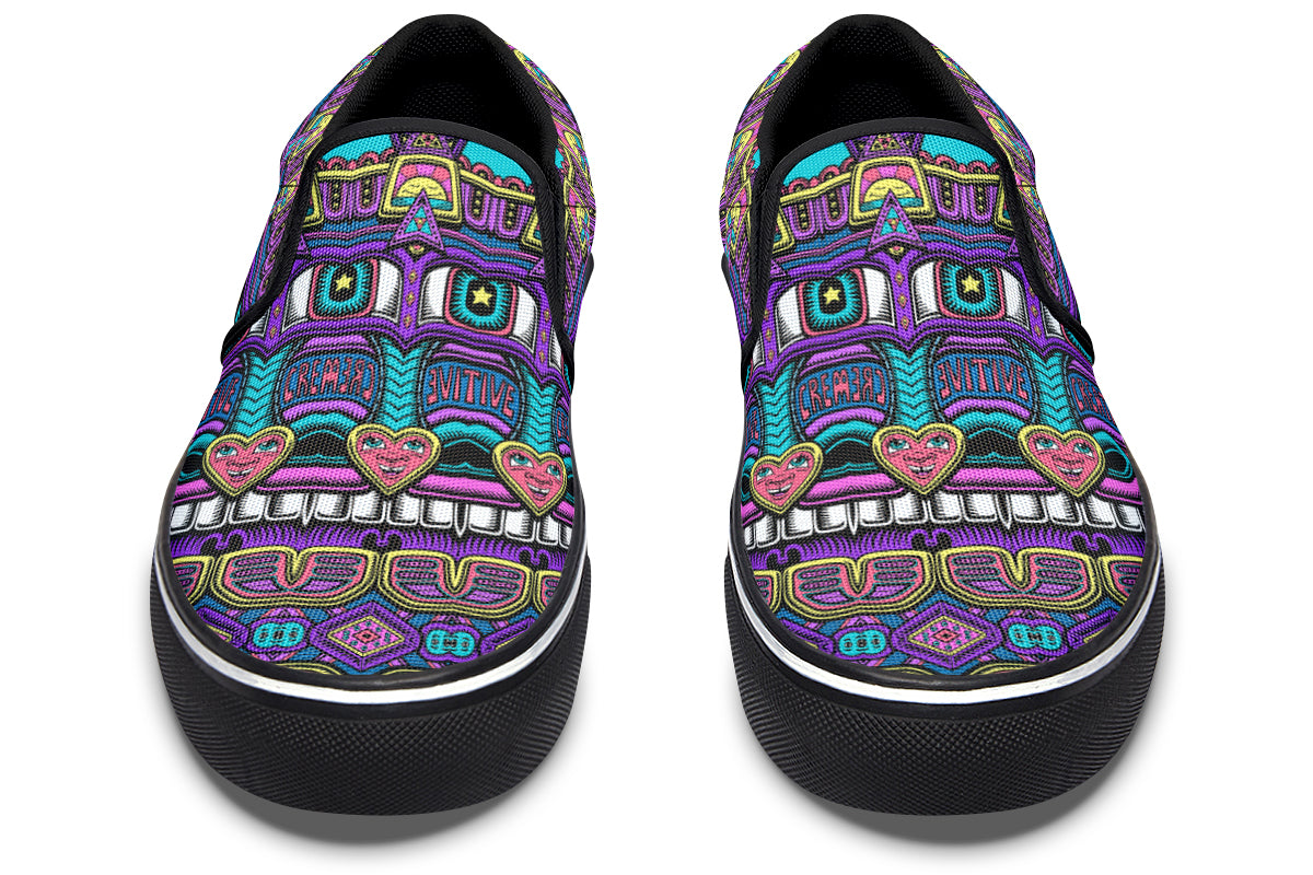 "Mega Tribal Can" Slipons