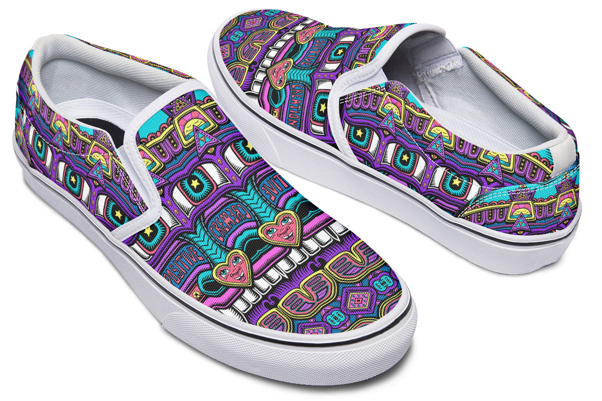 "Mega Tribal Can" Slipons