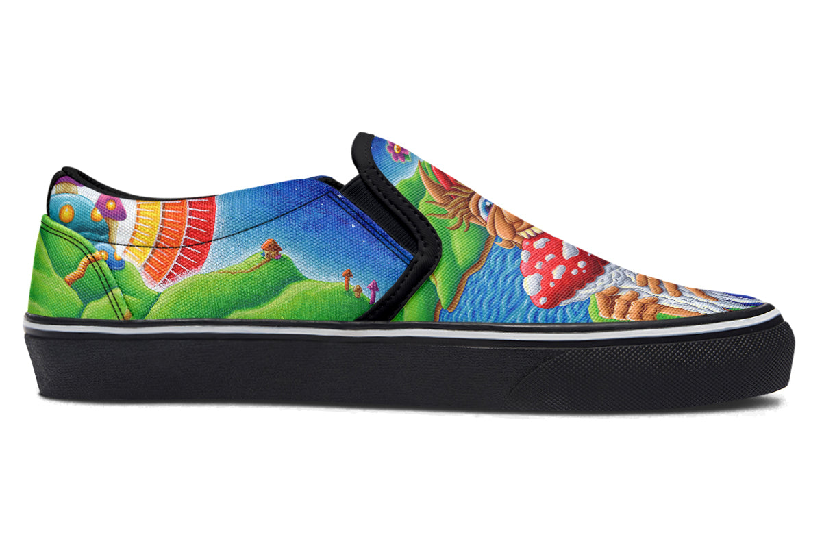 "Muncher Of Mushroomland" Slipons