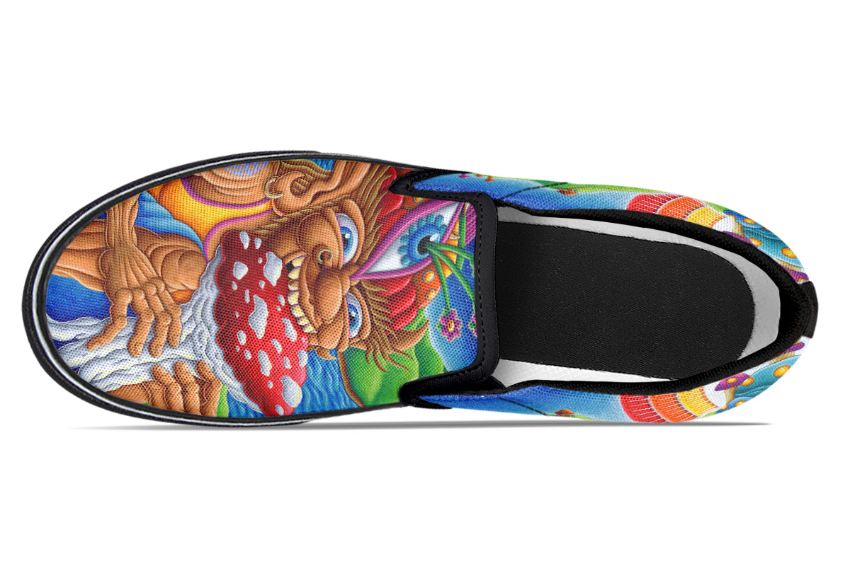 "Muncher Of Mushroomland" Slipons