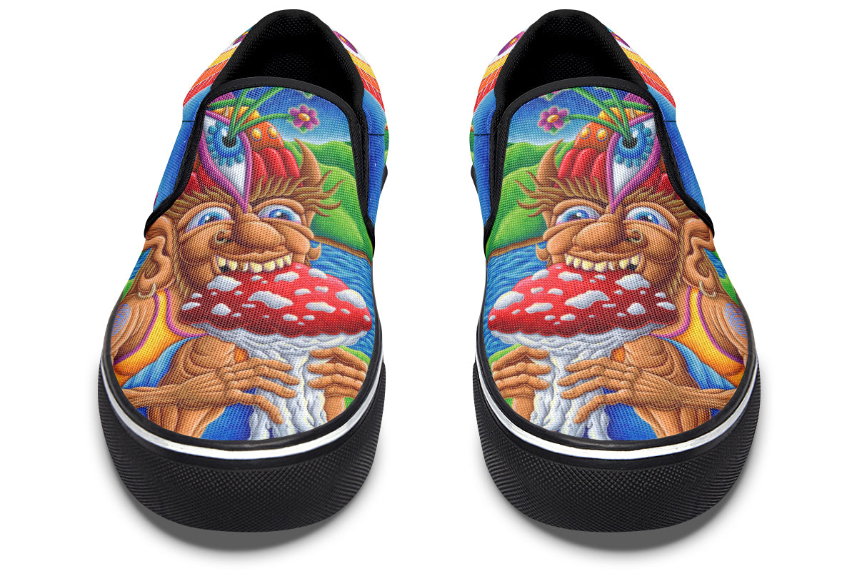 "Muncher Of Mushroomland" Slipons