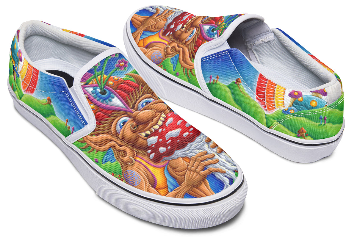 "Muncher Of Mushroomland" Slipons
