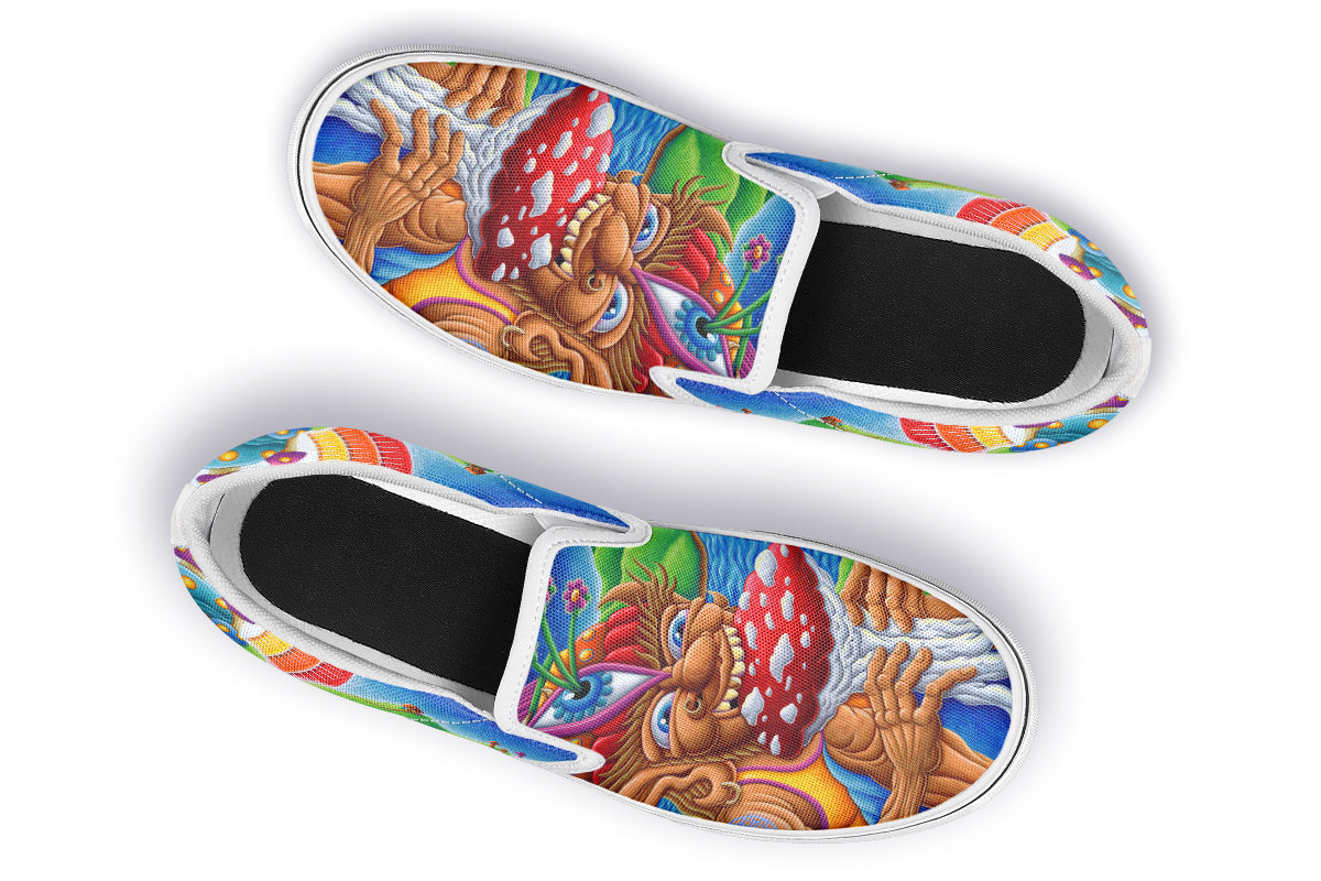 "Muncher Of Mushroomland" Slipons