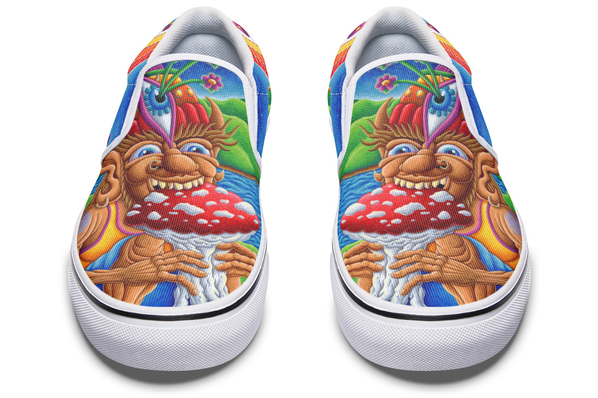 "Muncher Of Mushroomland" Slipons