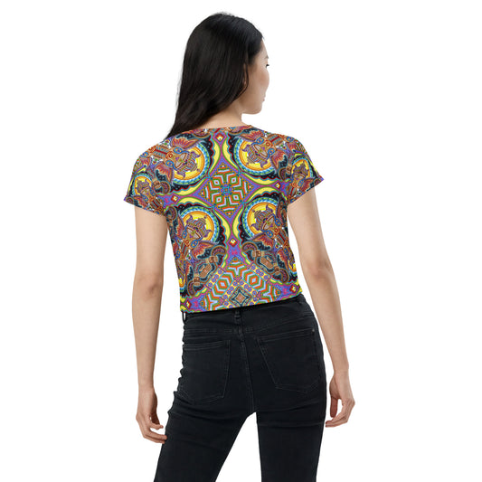 "Jai Ganesha!" All-Over Crop Tee