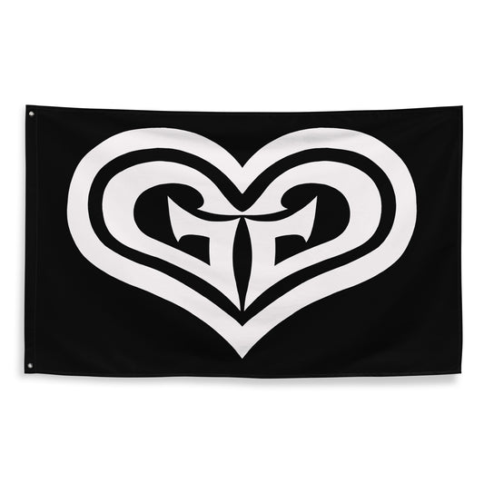Galaktic Gang "GG Love" Flag - Black