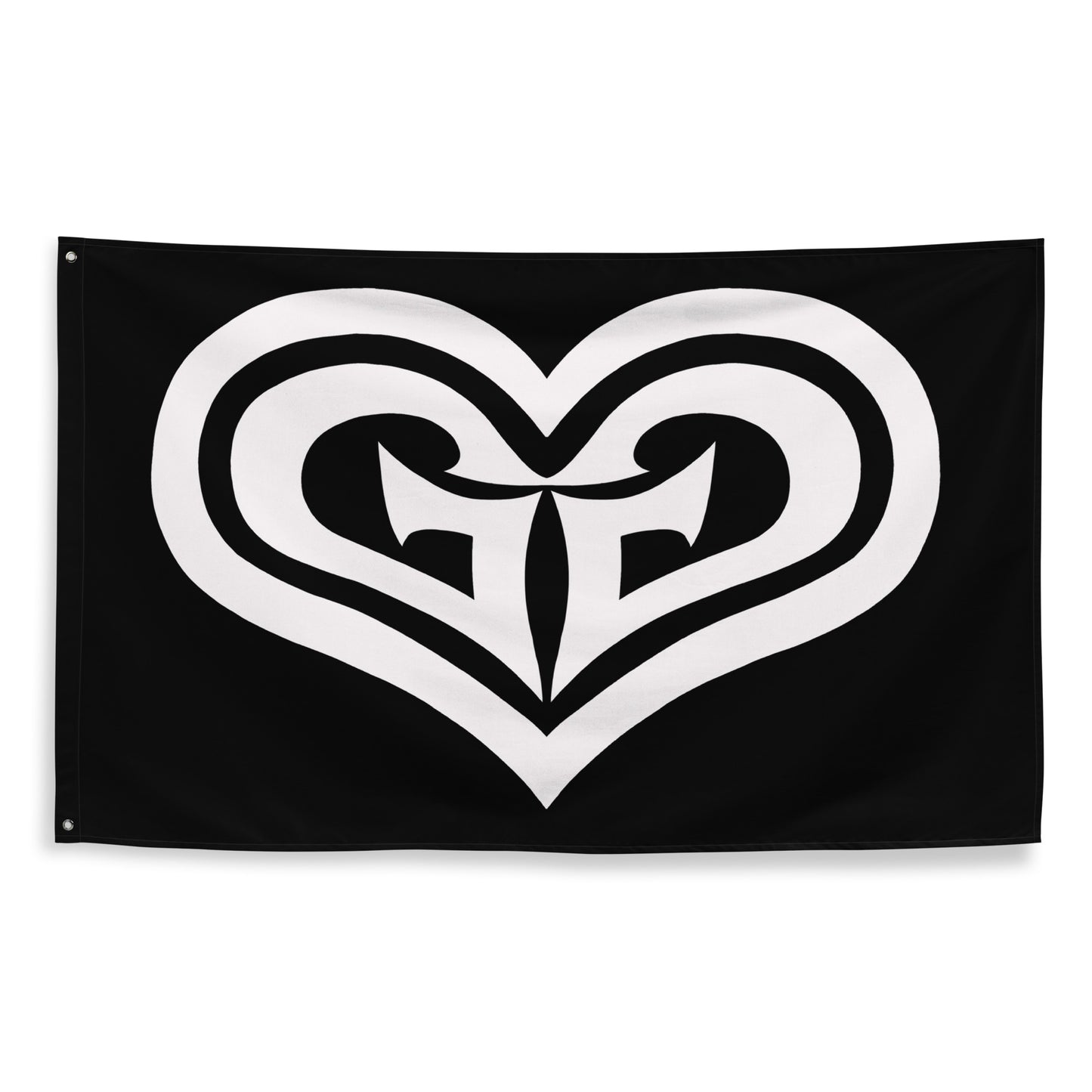 Galaktic Gang "GG Love" Flag - Black