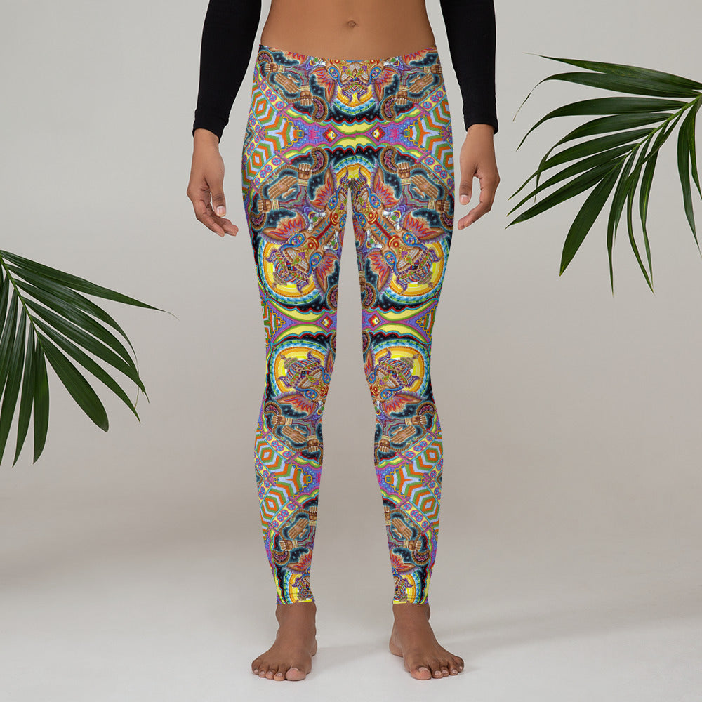 "Jai Ganesha" Low-Rise Leggings