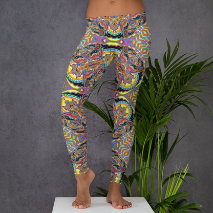 "Jai Ganesha" Low-Rise Leggings