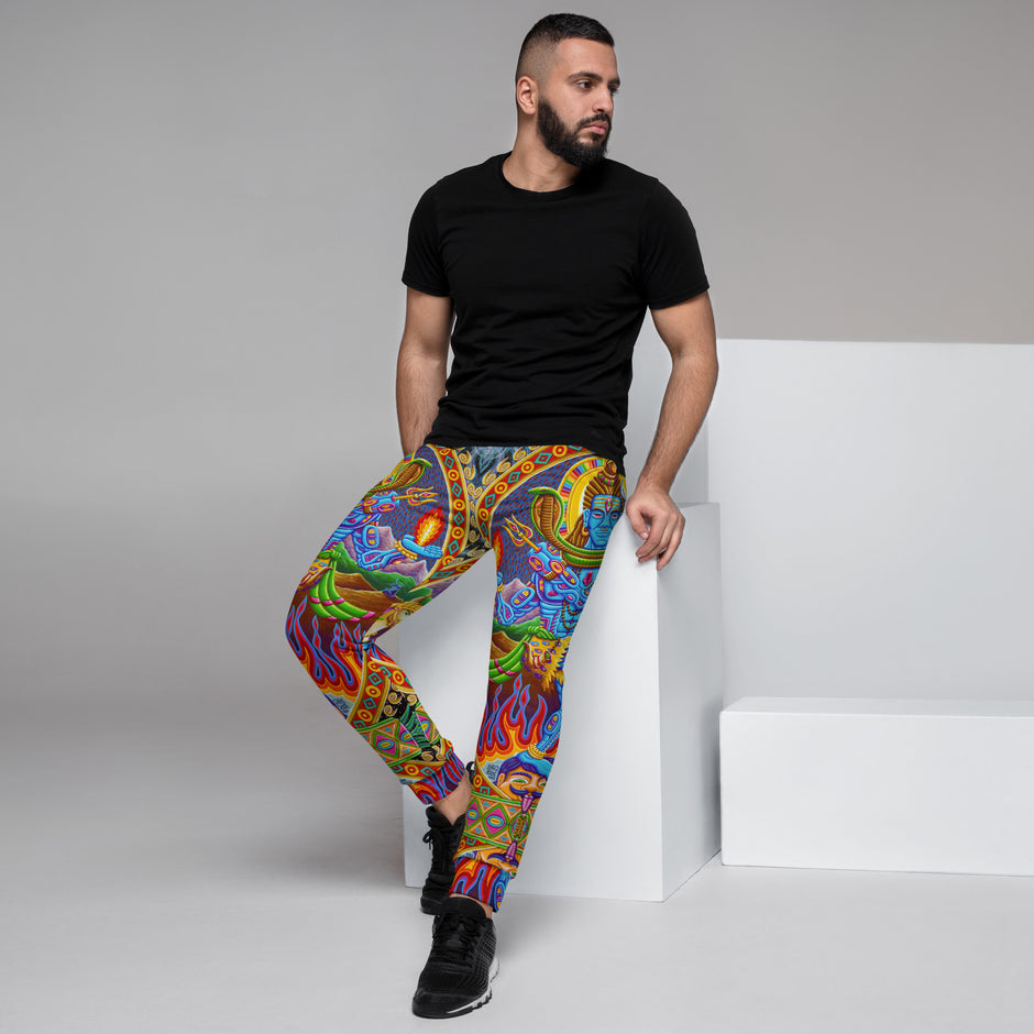 Stained Glass Psychedelic Trippy Men's Joggers