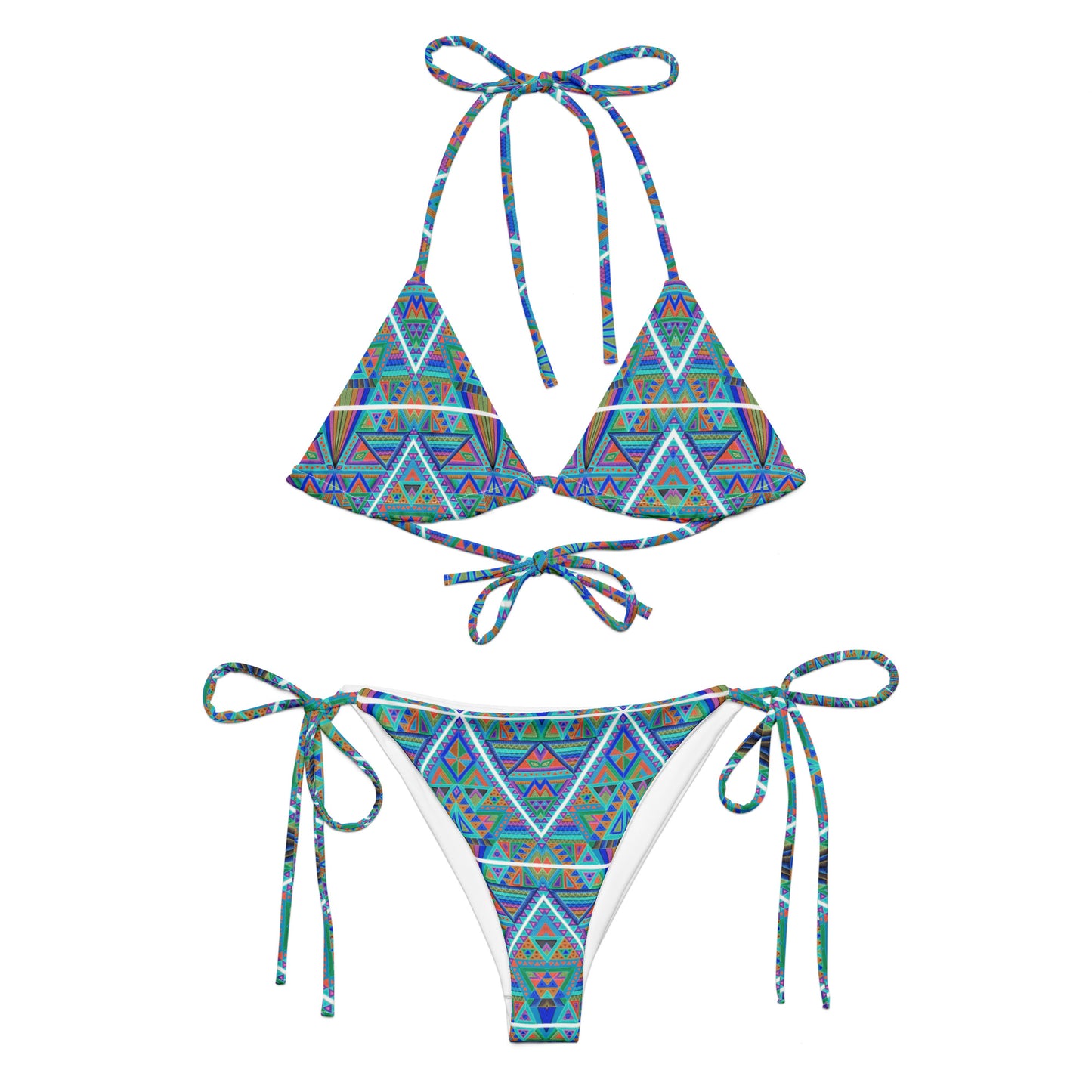 "DMT Inverted" recycled string bikini