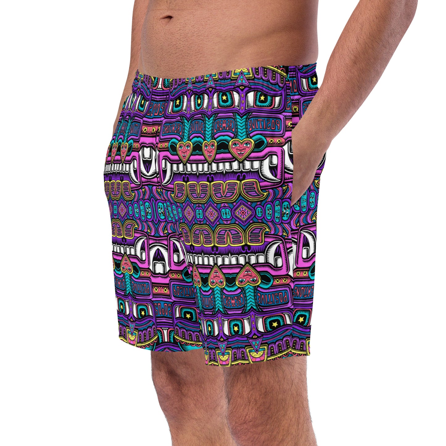 "Tribal Can" Men's swim trunks
