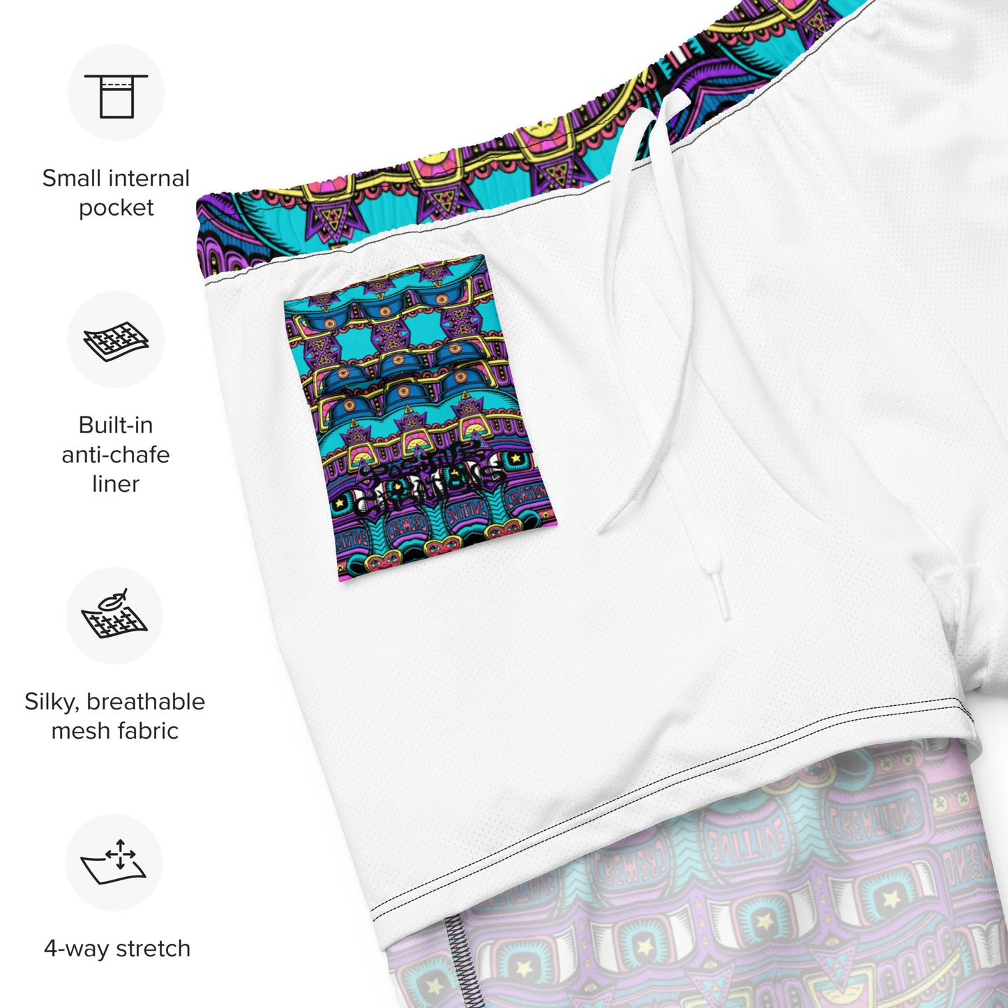 "Tribal Can" Men's swim trunks