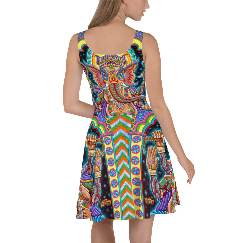 "Jai Ganesha" Skater Dress