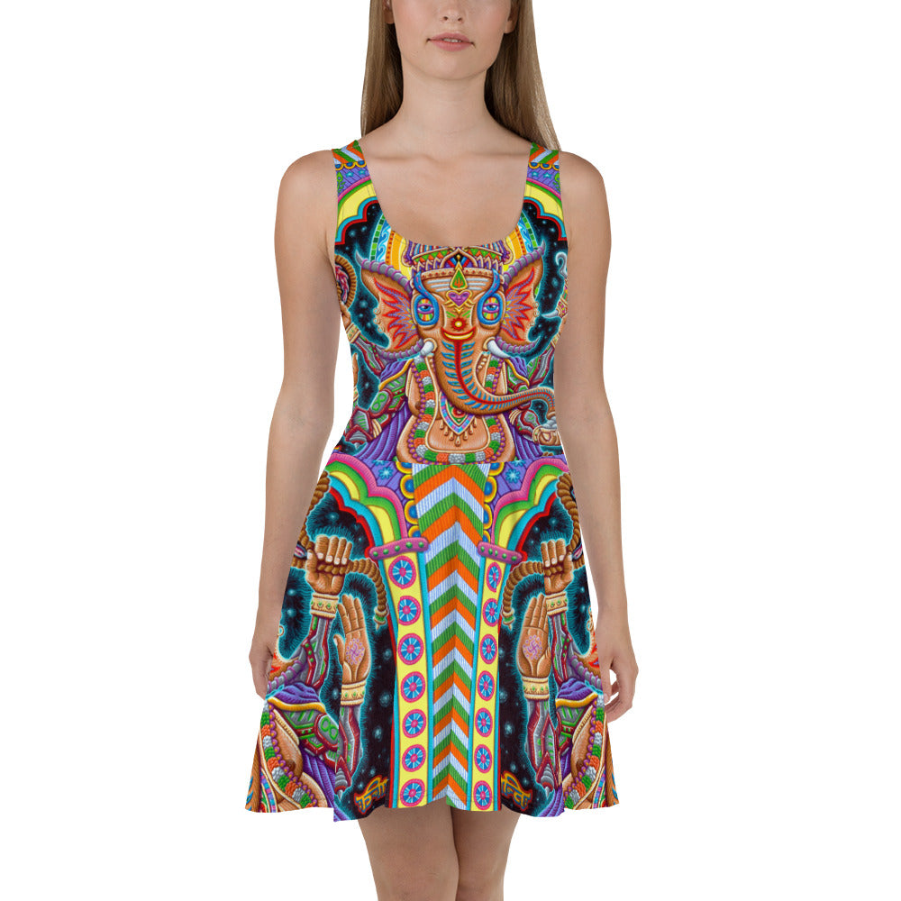 "Jai Ganesha" Skater Dress