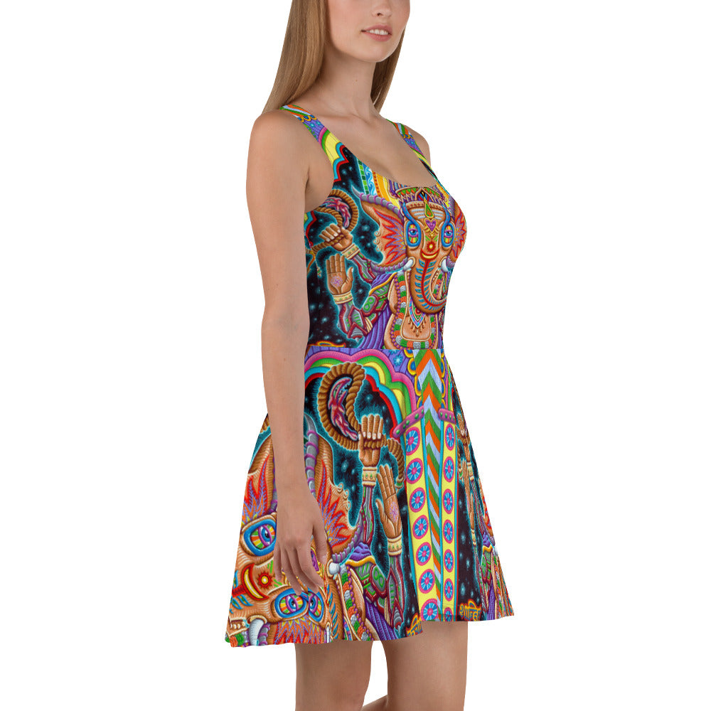 "Jai Ganesha" Skater Dress