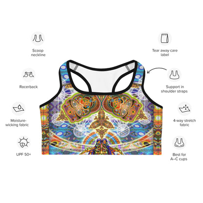 "Fractal Dimension" Racerback Crop