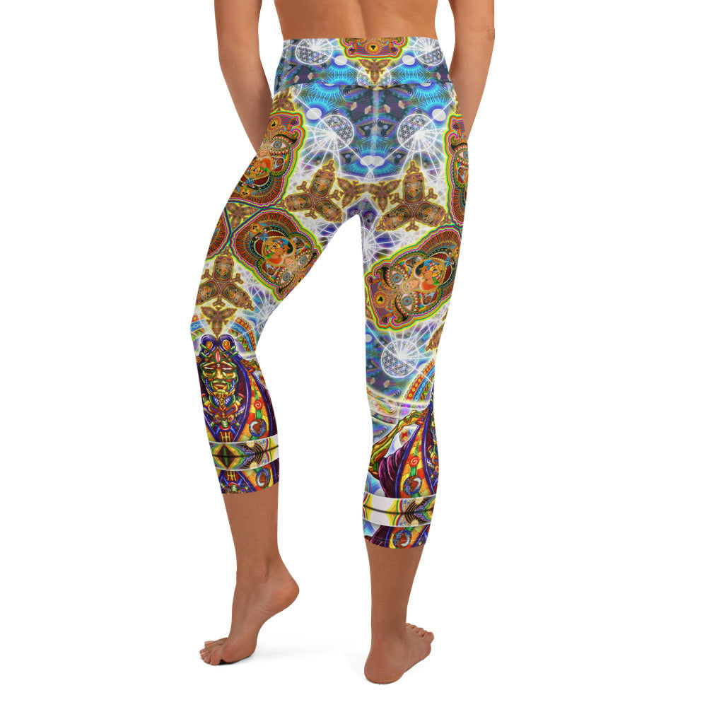 "Fractal Dimension" Yoga Capri Leggings