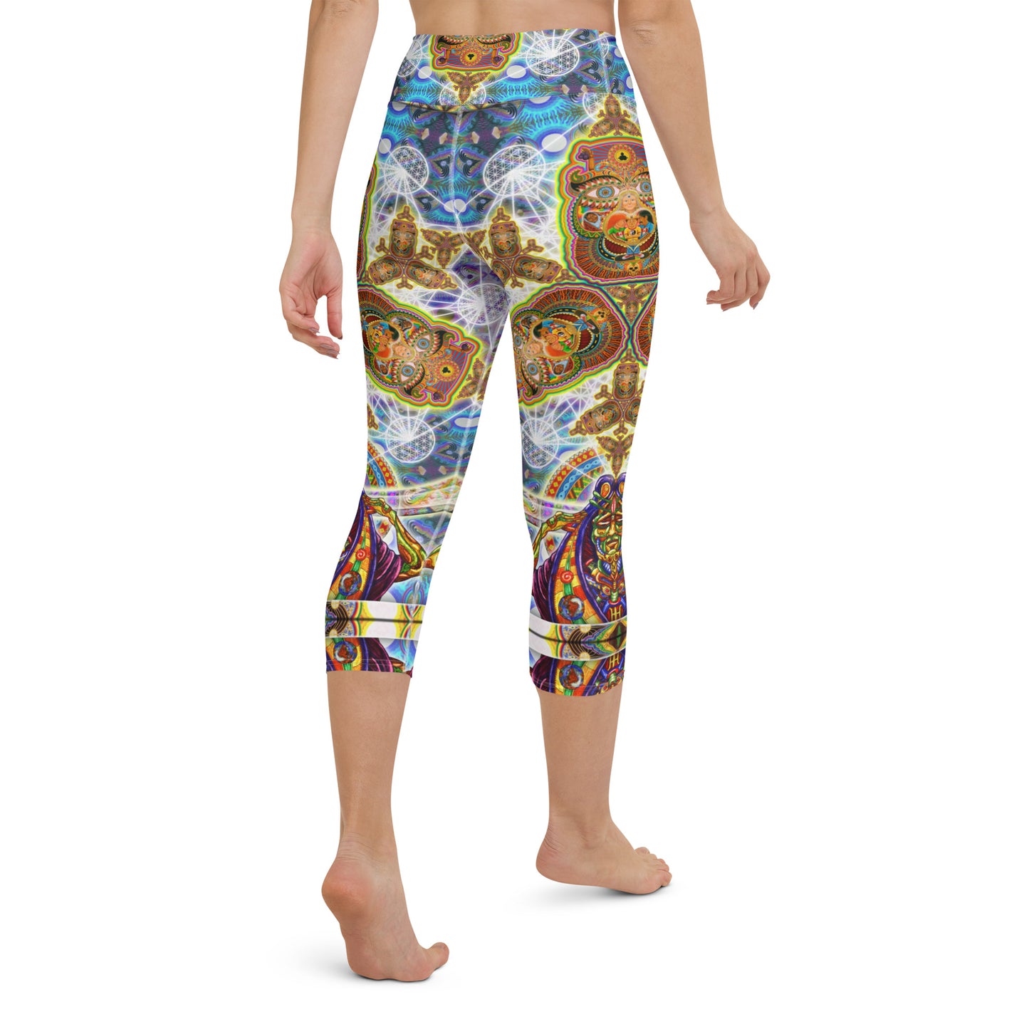 "Fractal Dimension" Yoga Capri Leggings