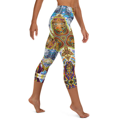 "Fractal Dimension" Yoga Capri Leggings