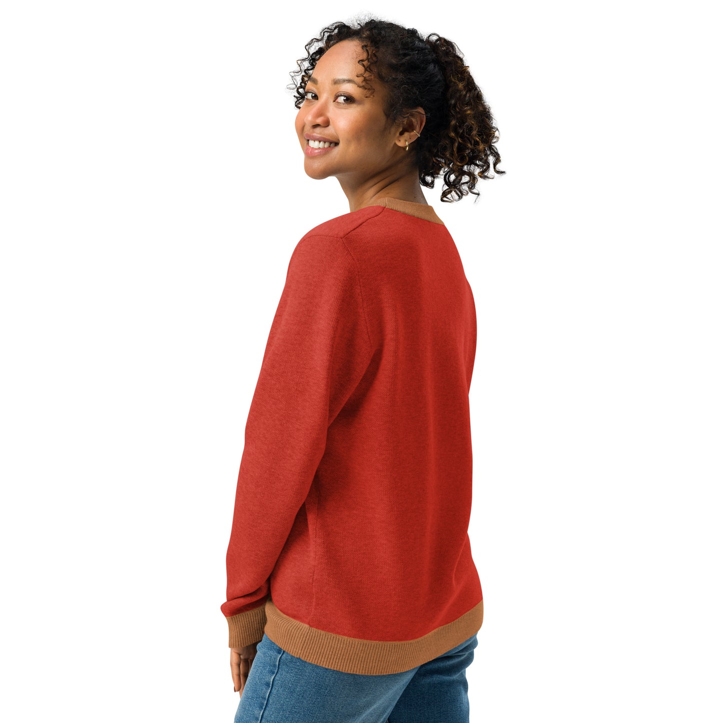 Red Galaktic Dude Knitted crew neck sweater