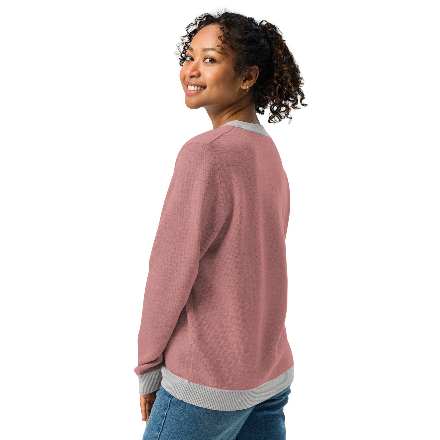 Coral Galaktic Dude Knitted crew neck sweater