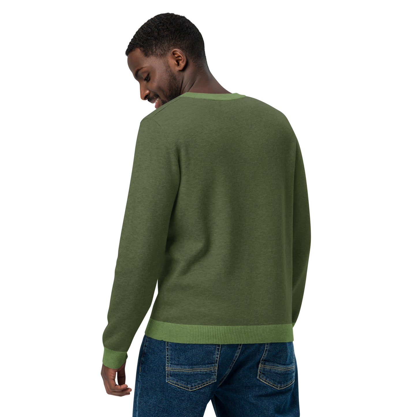 Green Galaktic Dude Knitted crew neck sweater