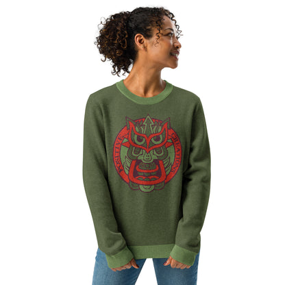 Green Galaktic Dude Knitted crew neck sweater