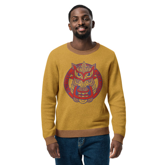 Yellow Galaktic Dude Knitted crew neck sweater
